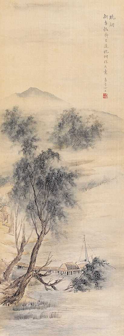 吴淑娟 晓烟图 立轴